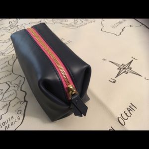 J. Crew Italian Leather Clutch / Dopp Kit